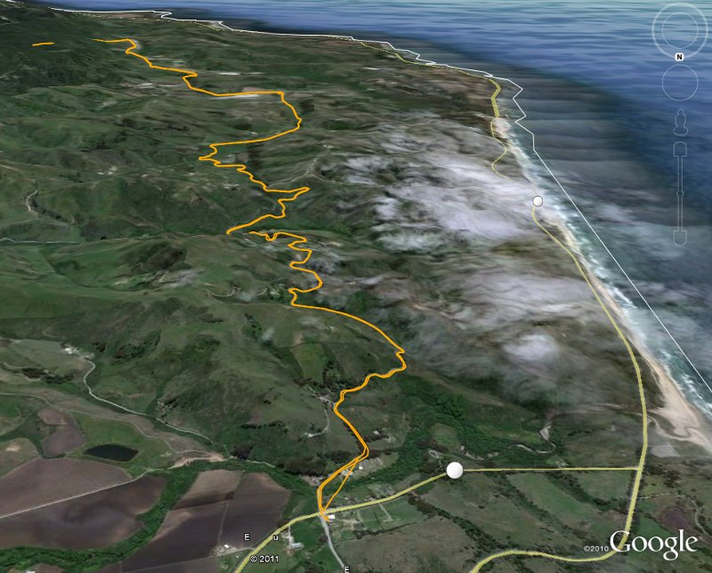 Route View from Google Earth